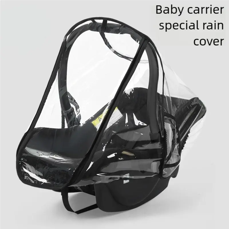 Transparent Baby Stroller Rain Cover, Safety Seat Rain Protector, Dustproof Infant Pushchair Umbrella, Stroller Accessories, Essential Gear for Parents