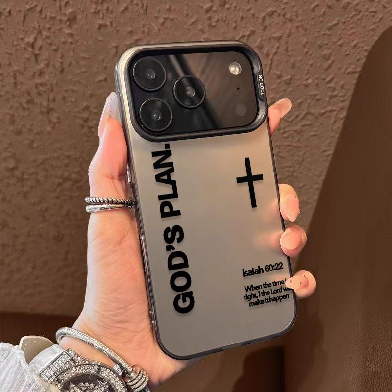 'God's Plan' is always at work fashion TPU laser craft phone case,phone Case Suitable for IPhone 11/12/13/14/15/16/17 Pro Promax Plus Air