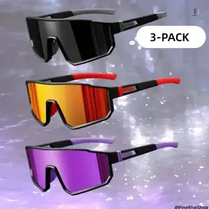 3Pcs Polarized Sports Sunglasses for Men & Women, UV Protection, Windproof Lightweight Glasses, Ideal for Cycling, Running, Fishing and All Outdoor Activities summerwins,summerwins