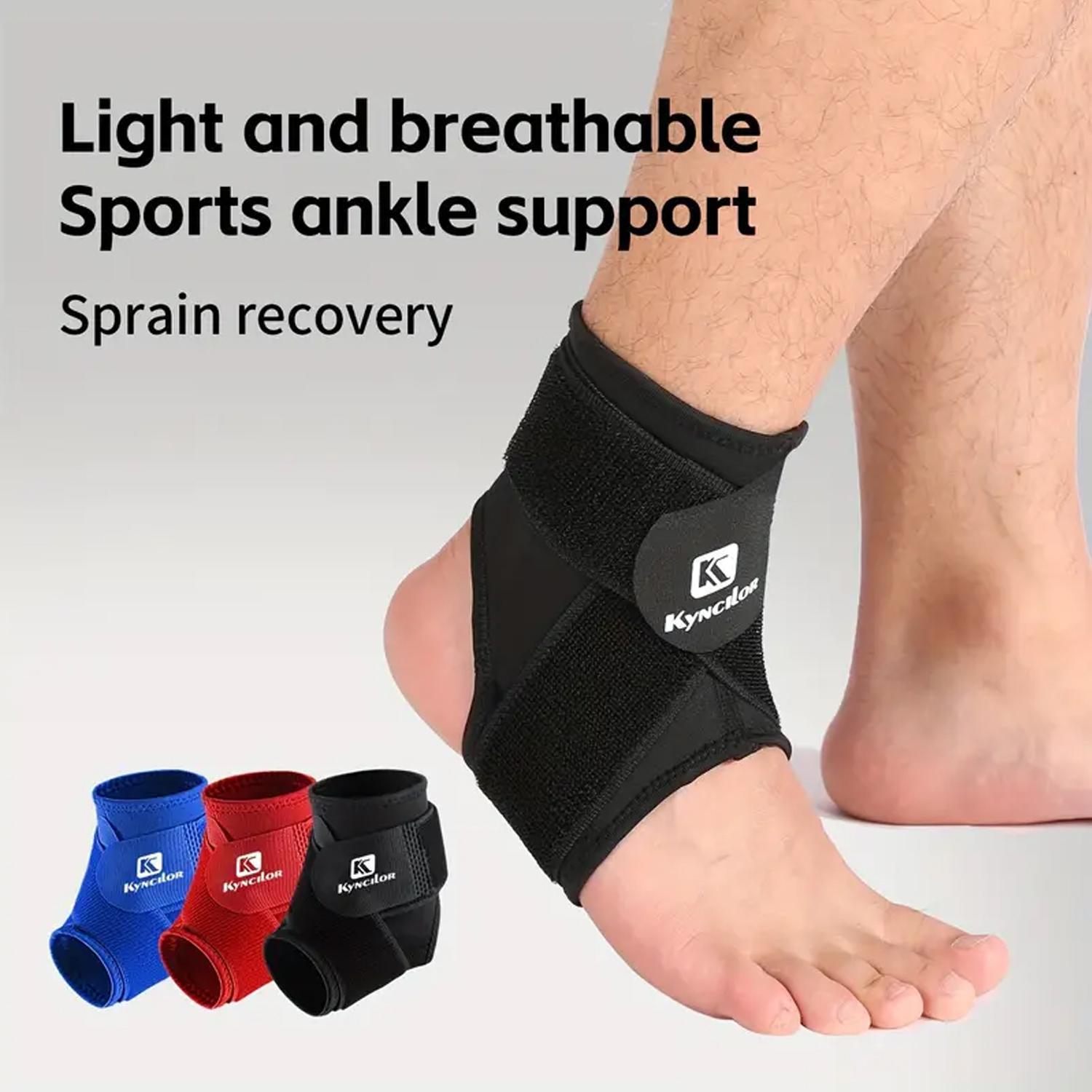 Ankle Brace, Adjustable Ankle Support, Ankle Support Sleeve, Sports Ankle Protector for Basketball, Football, Running, Fitness, Ankle Protective Compression