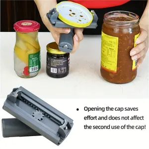 Multifunctional Three-In-One Can Opener, Easy-To-Use Jar Lid Opener, Ideal for Arthritis Patients, Time-Saving Kitchen Tool