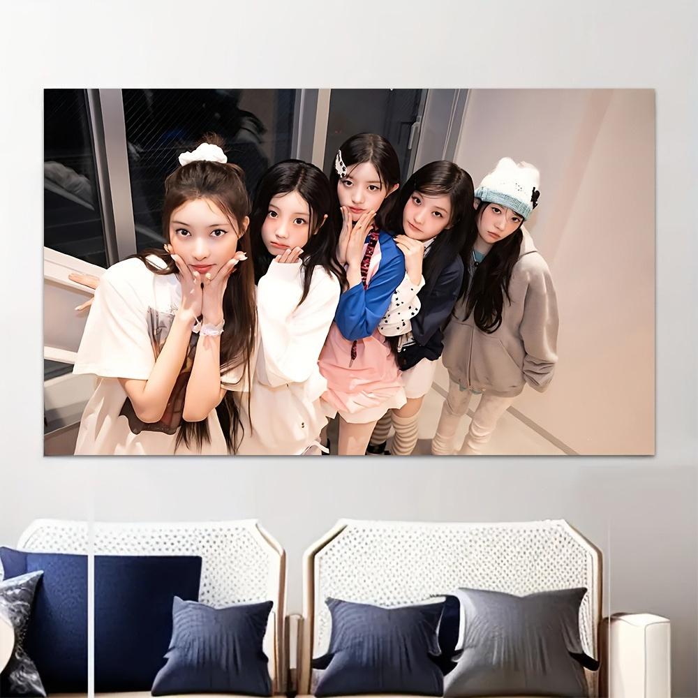 KPOP Ii-Illits Sweet Girl Group Member • 1pc Polyester Digital Printed Flag • Ideal for Indoor Home And Garage Wall Decor • Outdoor Advertising • Holiday Party Decoration Hanging Banner with Grommets