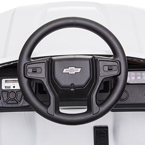 GARVEE 12V Ride On Car - Licensed Chevrolet Silverado GMC Electric Truck with Remote Control, MP3/Bluetooth, Spring Suspension, LED Lights, Battery Powered, Perfect for Toddlers, Red