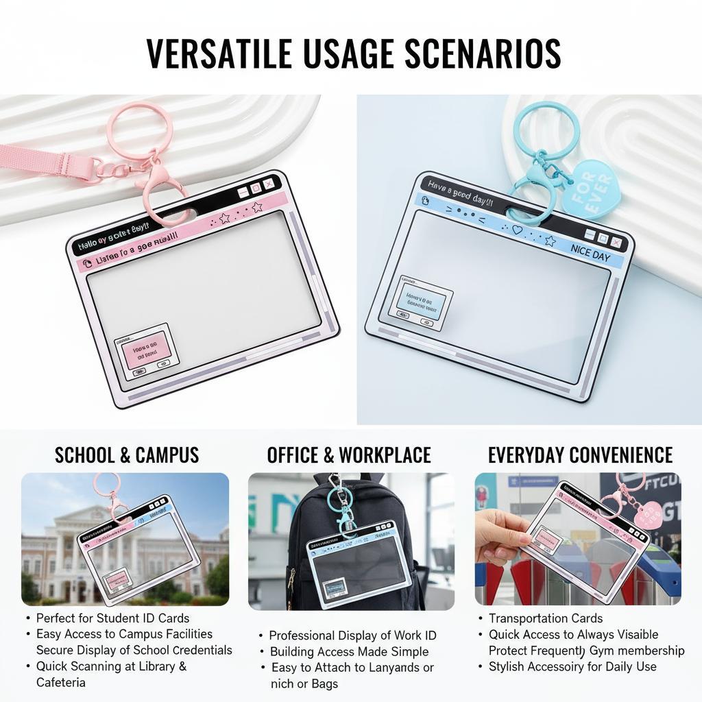 Transparent Sliding Card Holder – Protect Your ID & Student Cards