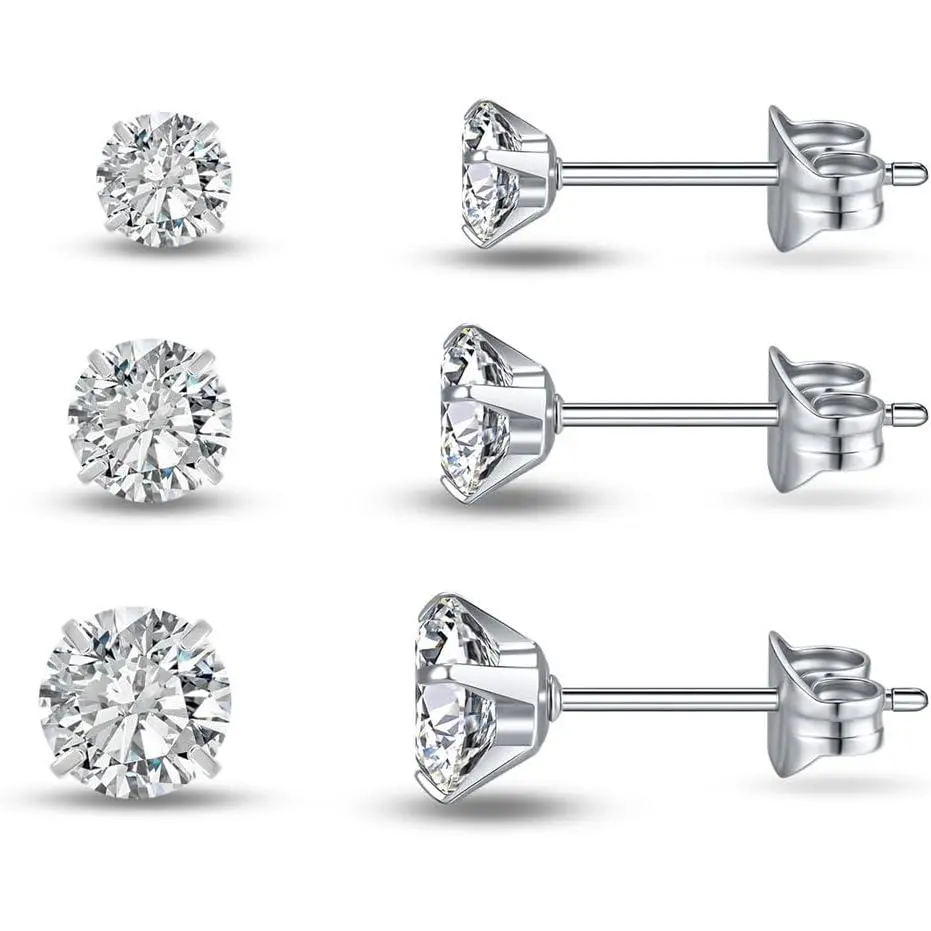 7 Pairs  Cubic Zirconia Stud Earrings for Women Trendy Stud Earrings Set  Stud Earrings 20G CZ Studs Earrings for Women  Stud Earring