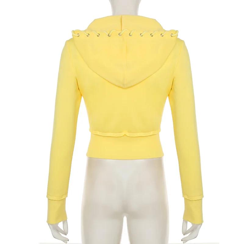 Sports suit Women Drawstring Ribbons 2 Piece Set Long Sleeve Zipup Hooded Sweatshirts Tops + Flare Pants Fashion Casual Tracksuits Summer Athletic Wear