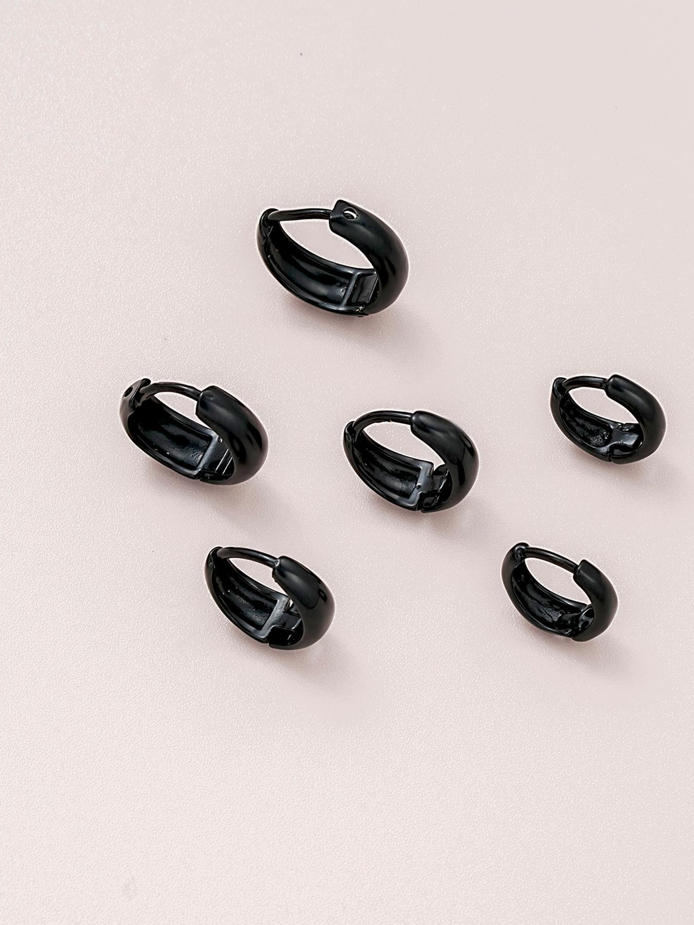Women's Elegant Trendy Geometric Design Hoop Earrings, Simple Style Plain Color Hoop Earrings for Party, Exquisite Jewelry for Birthday Gifts, Fashionable Jewelry