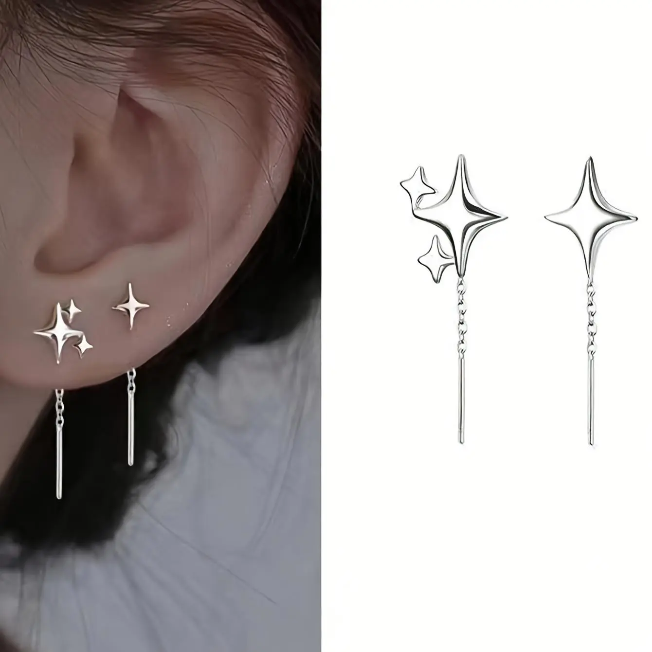 Polaris Elegant Sexy / Alloy Chain Pendant Earrings Long / No Plating Fashionable Ear Needles / Suitable for Daily Banquet Occasions All Seasons