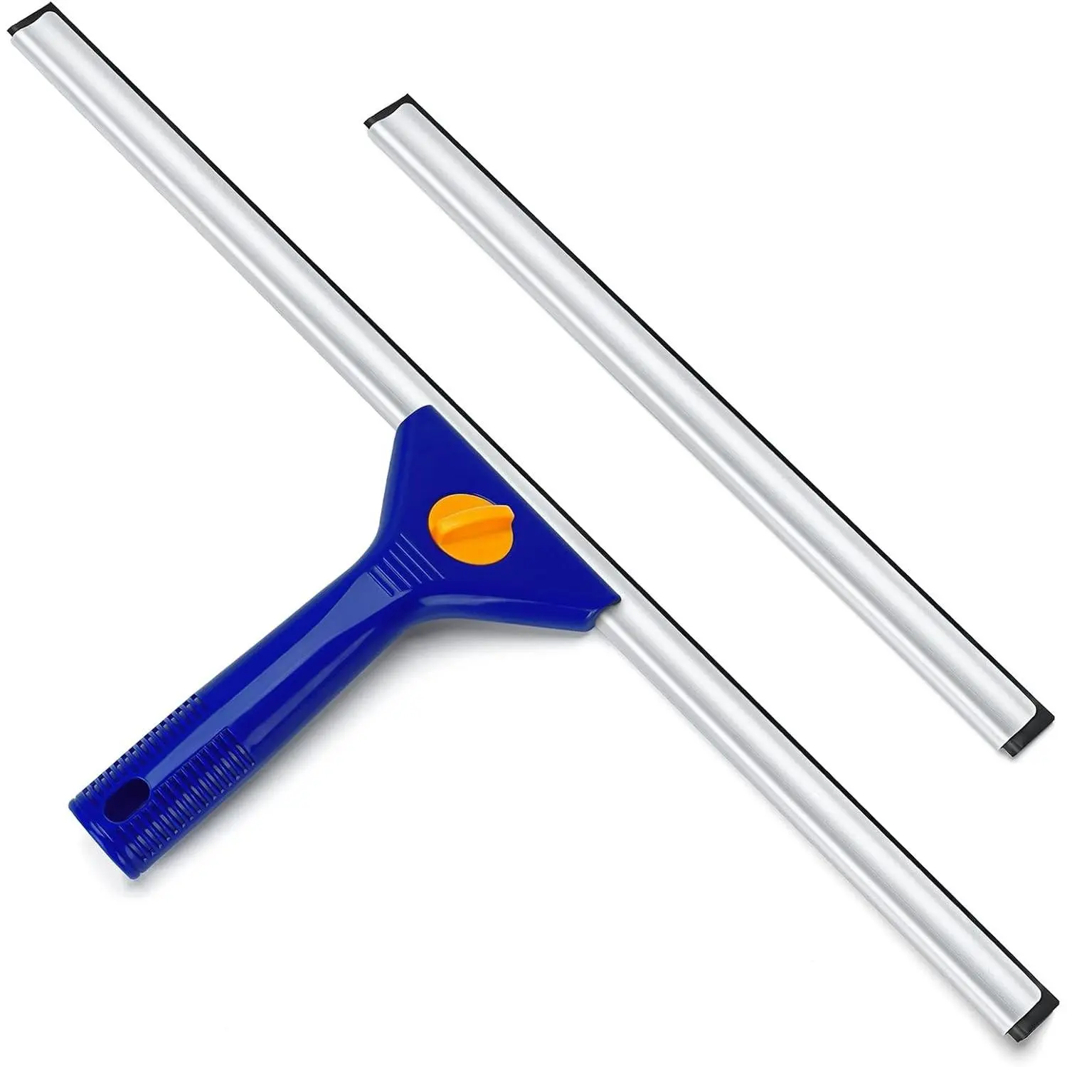 18-Inch Window Squeegee Professional with 12-Inch Channel Squeegee for Shower Glass, Easy Change Window Cleaner Squeegees Washer Kit for Countertop Car Mirror Cleaning & Washing