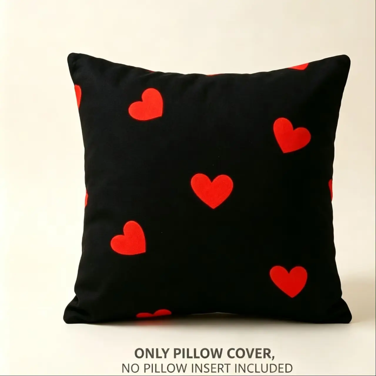 2pc Lovesoft Polyester Pillowcase Set, Base Heart Print, Wrinkle-Resistant, Fade-Proof, All Seasons, Single-Sided, No Insert Included
