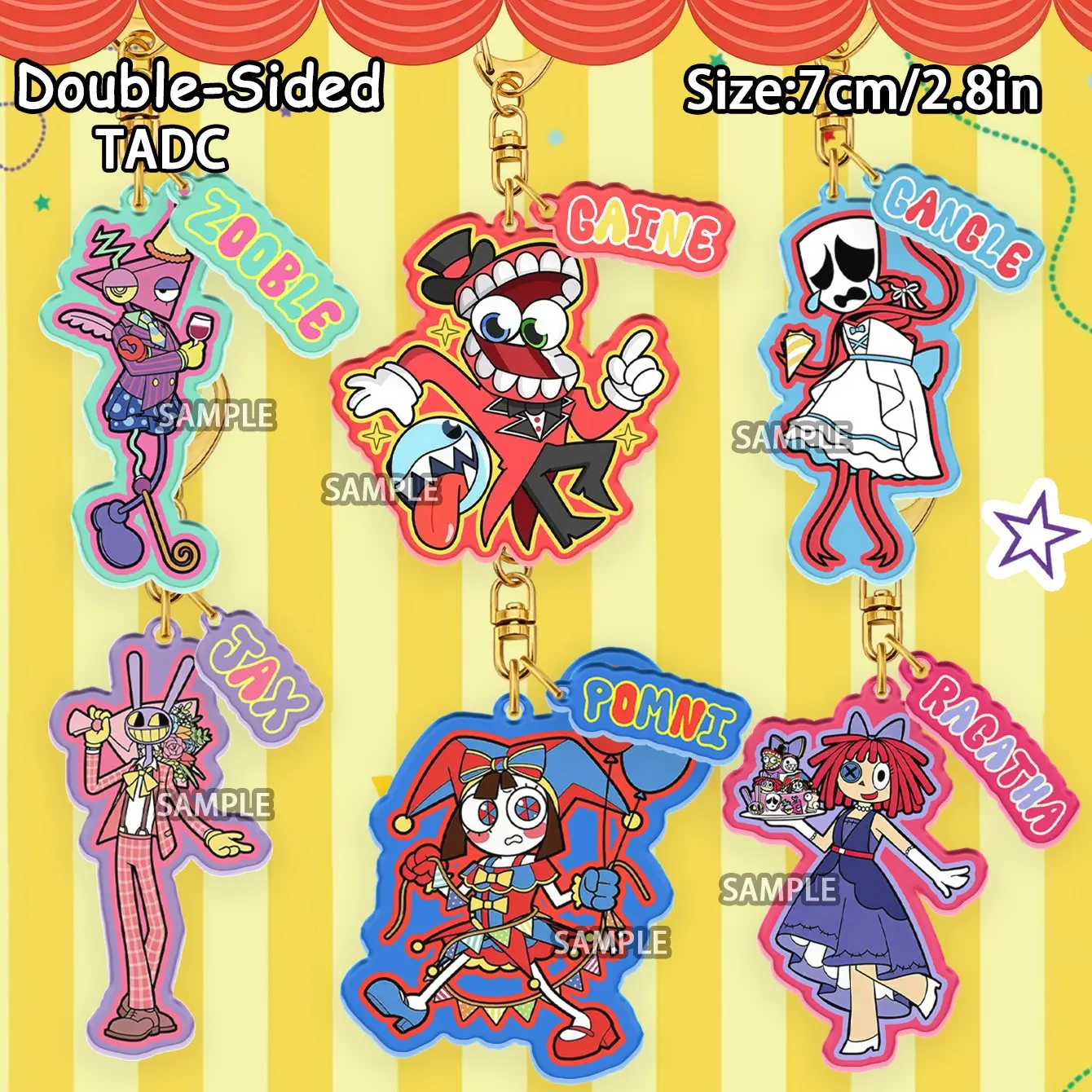 Tadc Keychain, Anime Fans Merch Goods, Cute Cartoon Keychain, Bag Pendant, Car Ornament, Birthday Gift, Party Favor
