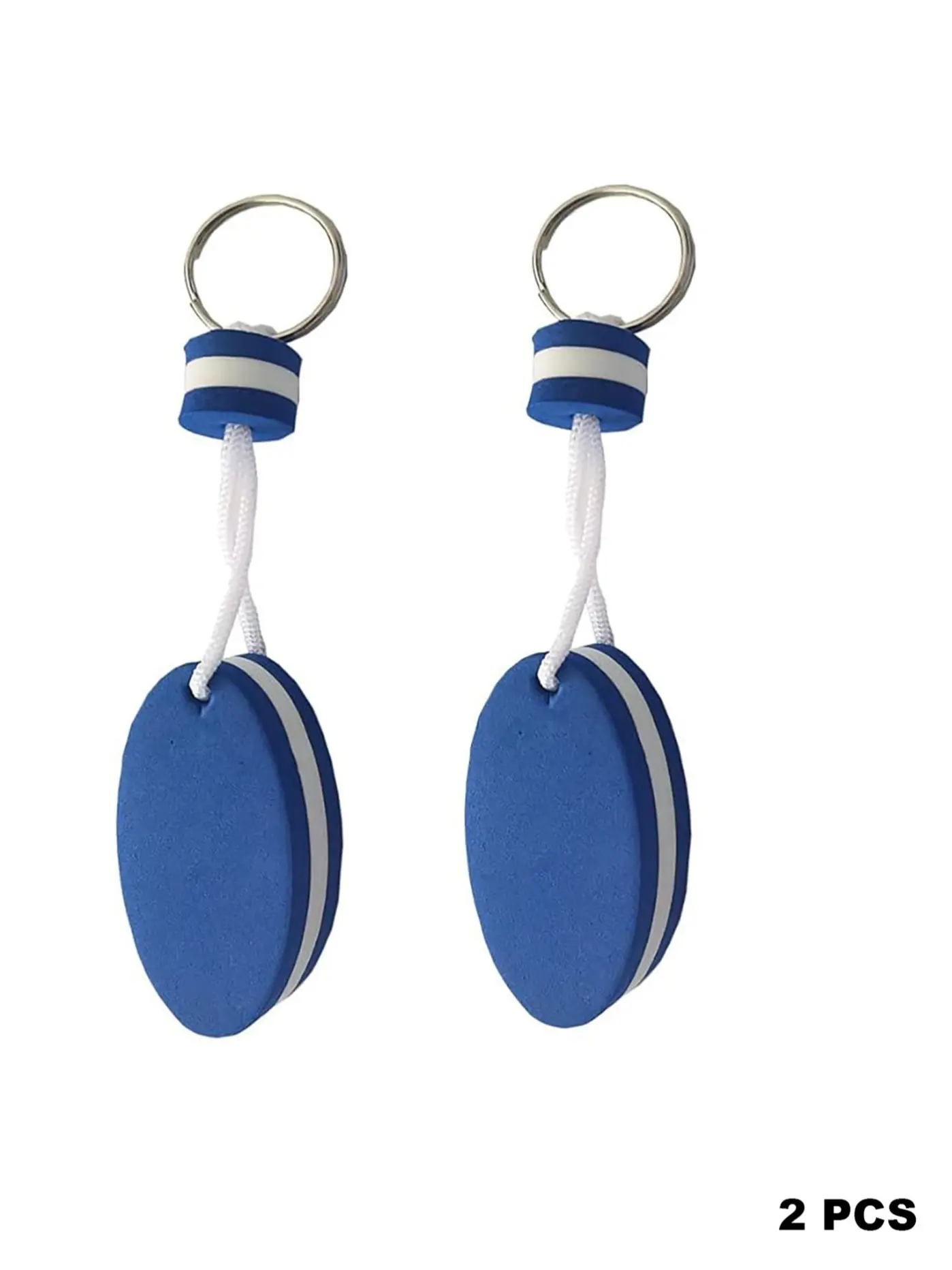 Ocean Theme Floating Keychain, Buoy Shape Ocean Keychain, 2 Pieces, Oval Foam Float Keychain, Suitable for Boating, Unisex