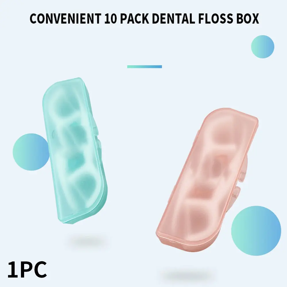 High-End Convenient Dental Floss Box, 10 Pcs Per Box with Dental Floss, Essential Interdental Cleaning Tool, Easy to Use