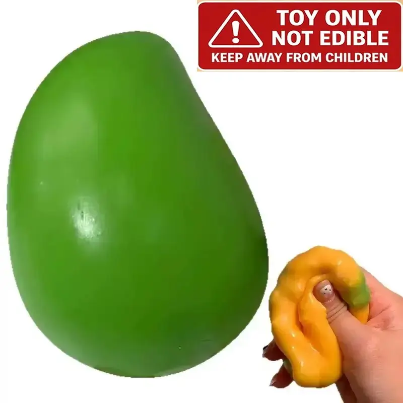 New Crunchy Mango Squishy Toy, Stress Relief Compression Toy, Fun Squeeze Toy for Kids & Adults, Perfect Gift Idea
