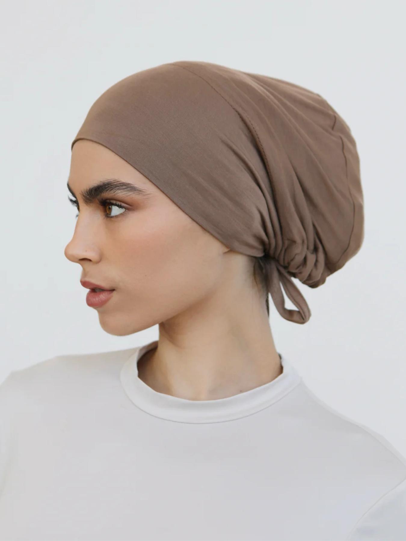 Solid Color Hijab Underscarves, Breathable Comfortable Hijab Undercap, Women's Modest Islamic Clothing Accessories for Daily Wear