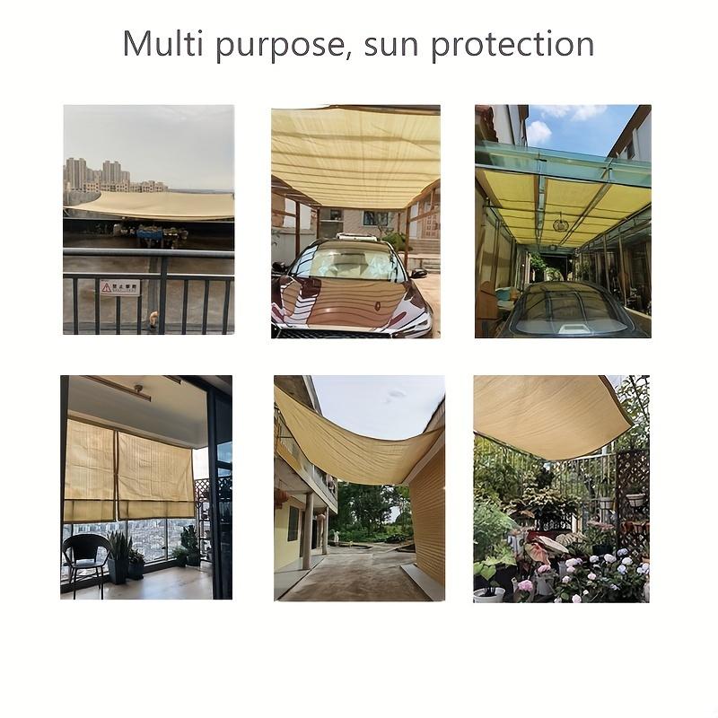 1pc Shading Rectangular Sunshade for Outdoor Activities, Garden balcony, rooftop, swimming pool, car sunscreen and sunshade net, easy to install, for summer escape