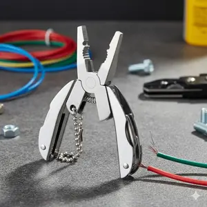 Portable Stainless Steel Multi-Tool Keychain Folding Pliers Kit for Camping Survival Tactical Gear Mini Screwdriver Outdoor Repair Pocket Tool Set