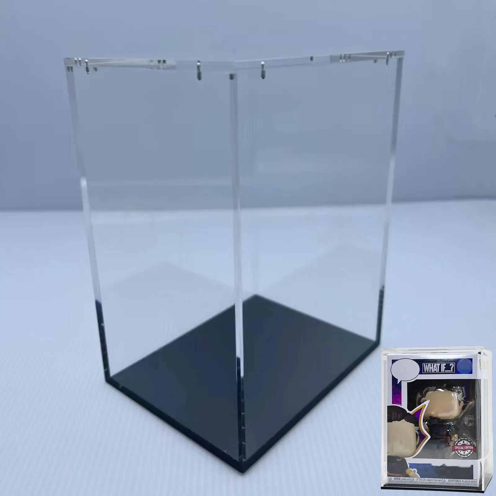 1pc Clear Acrylic Protector Display Case Holder Storage Box For FUNKO POP 4 Inch Figure Hand Doll, Toy and Tools, Flower - For Dustproof Protection and Home Storage of Collectibles and Memorabilia (Not include Figure)