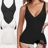 Women's 1/2/3/4 Pcs Tank Top Deep V Neck Tummy Control Seamless Slim Fit Compression Top Vneck Shapewear, Casual All-Seasons Undergarment, Moderate Fabric Thickness