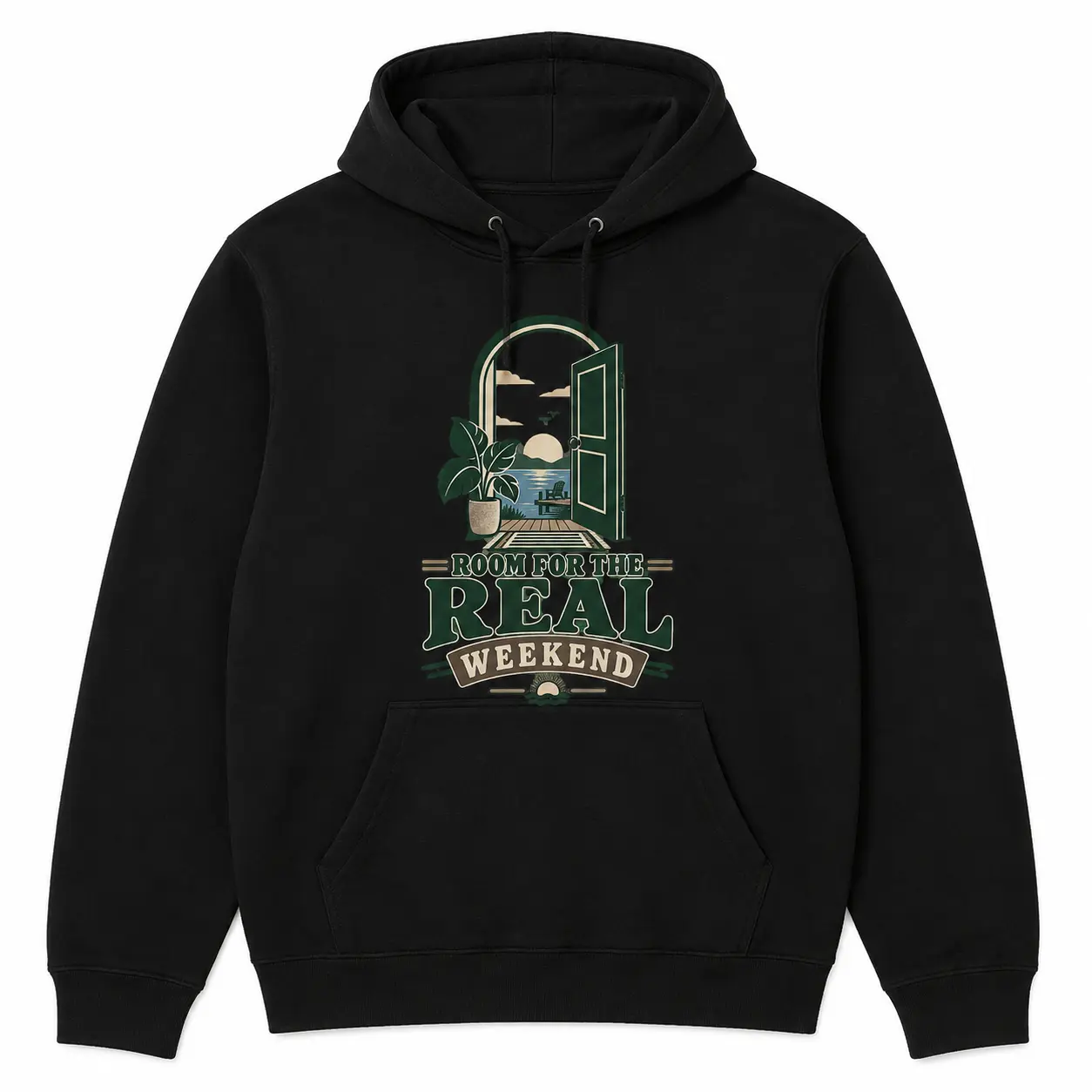 Inclusive Weekend Comfort Graphic Hoodie, Relaxed Weekend Layer