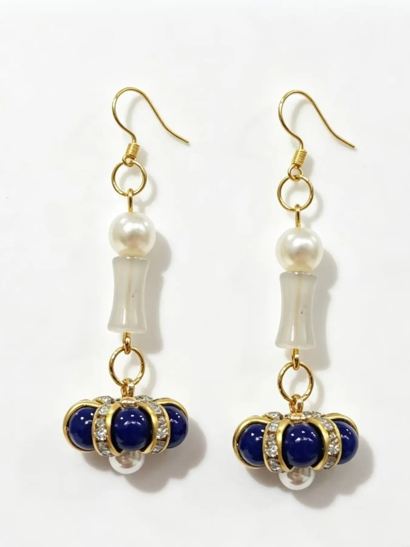 Boho Blue Long Earrings, Vintage Dangle Ear Rings, Women's Daily Party Accessories, Elegant Fashion Jewelry for All Occasions, High Quality Earrings