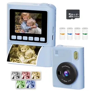 Instant Print Camera with Video Function, Creative Christmas and Birthday Gift, Educational Portable Toy Camera