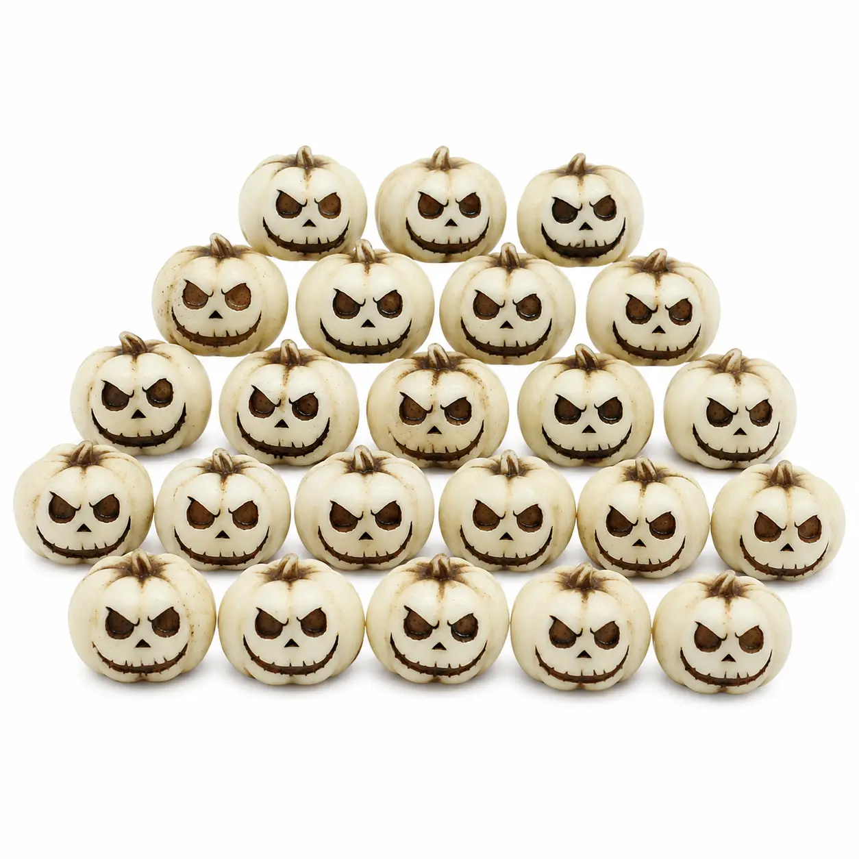 20Pcs White Resin Small Pumpkin Decorations - Simulation Ornaments for Harvest, Bonsai Props, Home & Garden Use, Ideal for Halloween & Thanksgiving Parties, Small Pumpkins