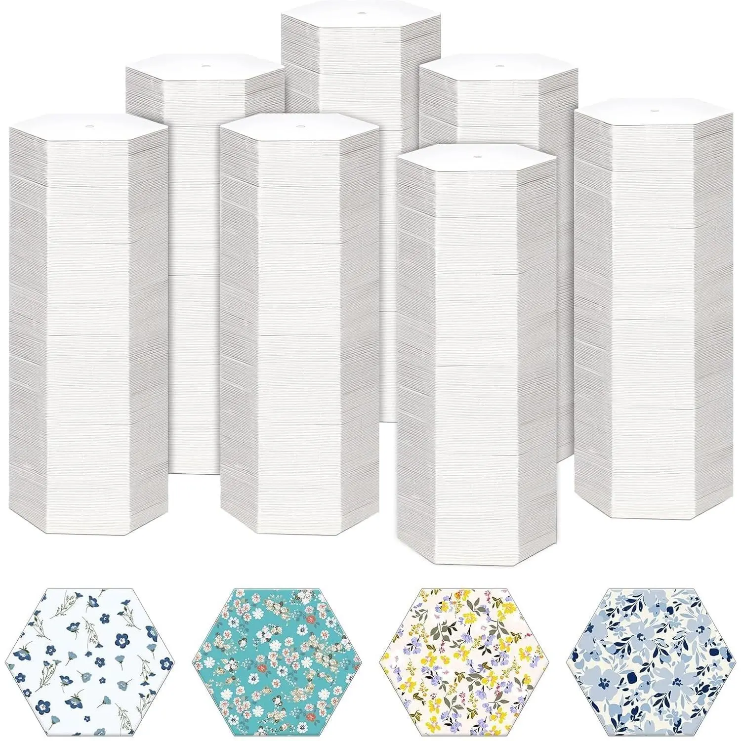 2000 PCS Paper Piecing 1", Hexagon Quilting Templates for DIY Patchwork Crafts and Sewing Supplies