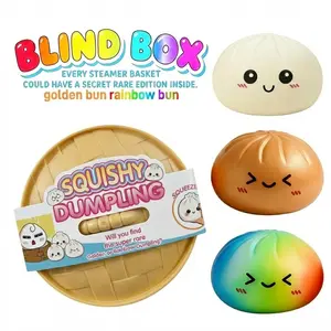 Expressive Big Dumpling Squishy - Blind Box, Mysecret Bun Fidget Toy, Soft TPR Material, Stress Relief, Unboxing Surprise, Random Style per Pack.Valentine's Day and Easter gifts, suitable for children to exchange gifts