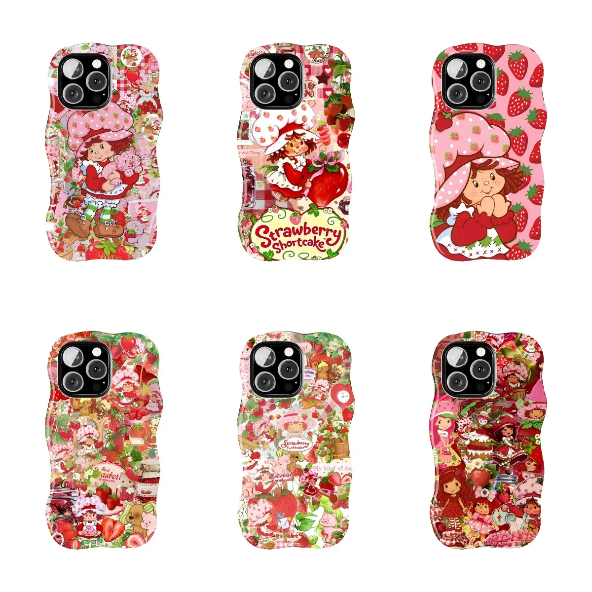 Vintage Cute Strawberry Shortcake Phone Case, Cute Accessories Polycarbonate Protect Cover for iPhone 17-11 Pro Max/Plus iPhone Series