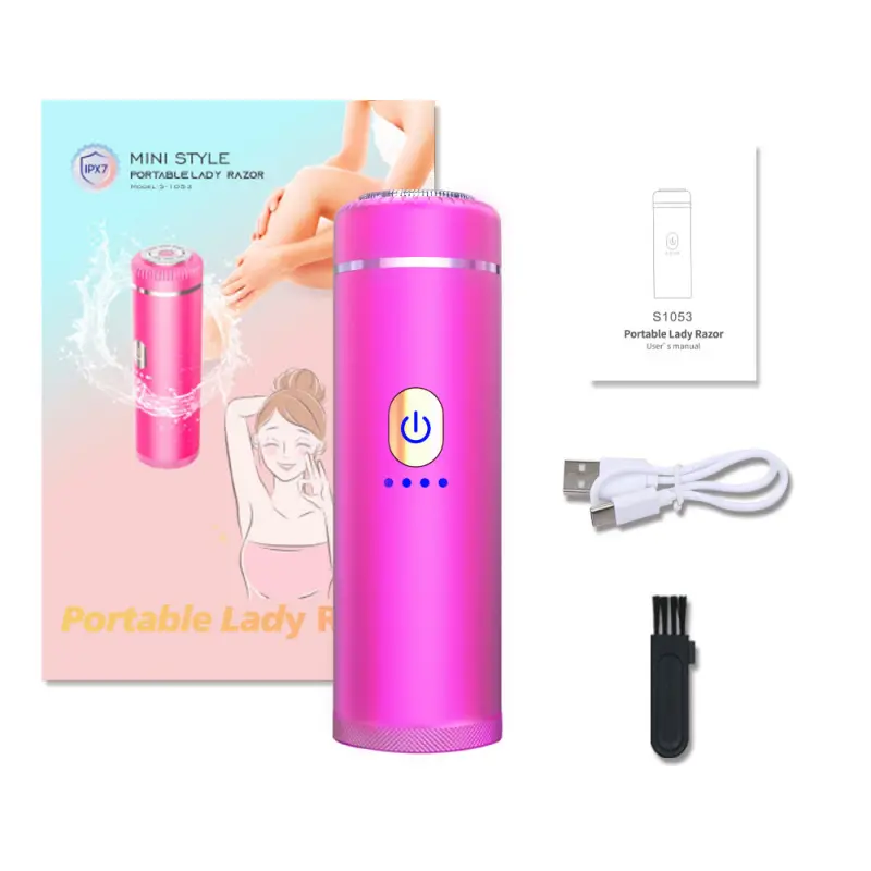 Rechargeable Electric Shaver Mini Ladies Bikini Trimmer Hair Removal with Aluminum Alloy Design, Multifunctional Facial and Body Hair Remover for Women, USB Rechargeable Shaver