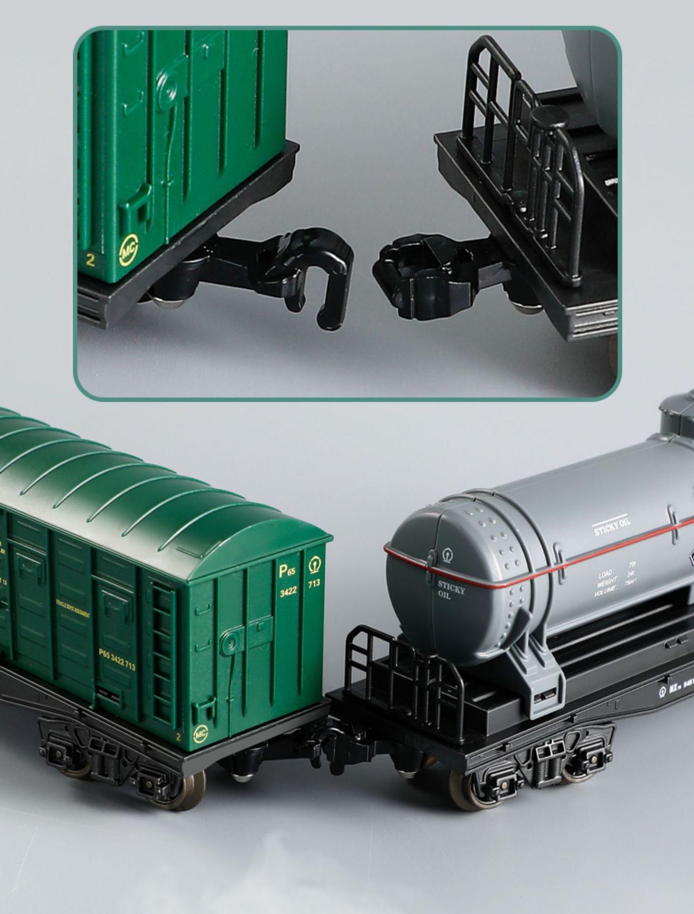 Train Model Set, Includes 3 Types of Smoke Engines, 5 Carriages, Deluxe ...