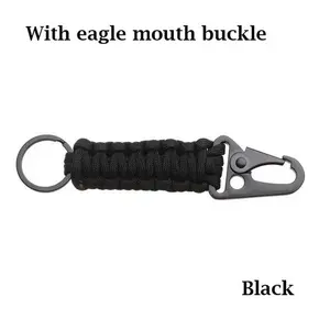 Outdoor Hiking Umbrella Rope Beetle Keychain, Handwoven Emergency Climbing Carabiner, Eagle Beak Key Ring, Durable Gear Accessory