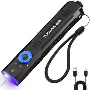 1500 Lumen LED Flashlight with Beam & UV Light, 7 Modes, Ipx6 Waterproof, Cnc Aluminum, Rechargeable, Dual-Clip, Glass Breaker