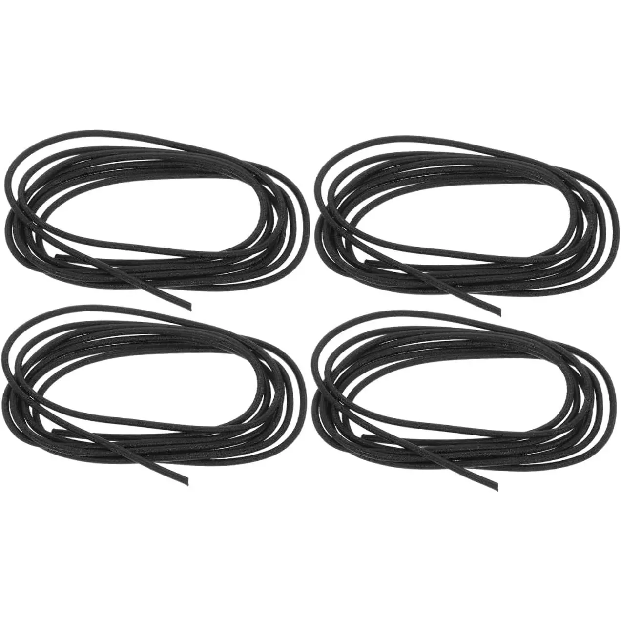 Travelers Notebook Elastic Bands 4 Rolls 39.37 in Black Elastic Rubber Bands with Metal Buckle Spare Ropes for Journal A5 Diary Notebook Closure Refill Accessories