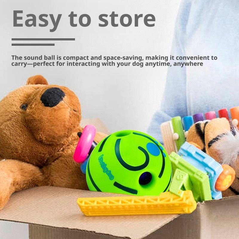 Interactive Dog Toy Rolling Sound Ball, Squeaky Giggle Ball for Dogs, Durable Chew Toy for Teeth Grinding, Boredom Relief & Self-Play for Puppies & Medium Dogs