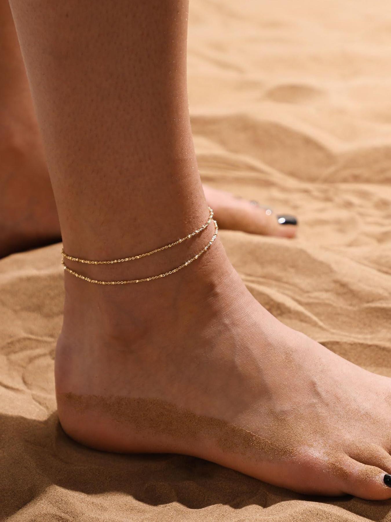 Women's Elegant Minimalist Anklet, Exquisite Trendy Anklet, Chic All-match Body Jewelry As Gift for Girlfriend