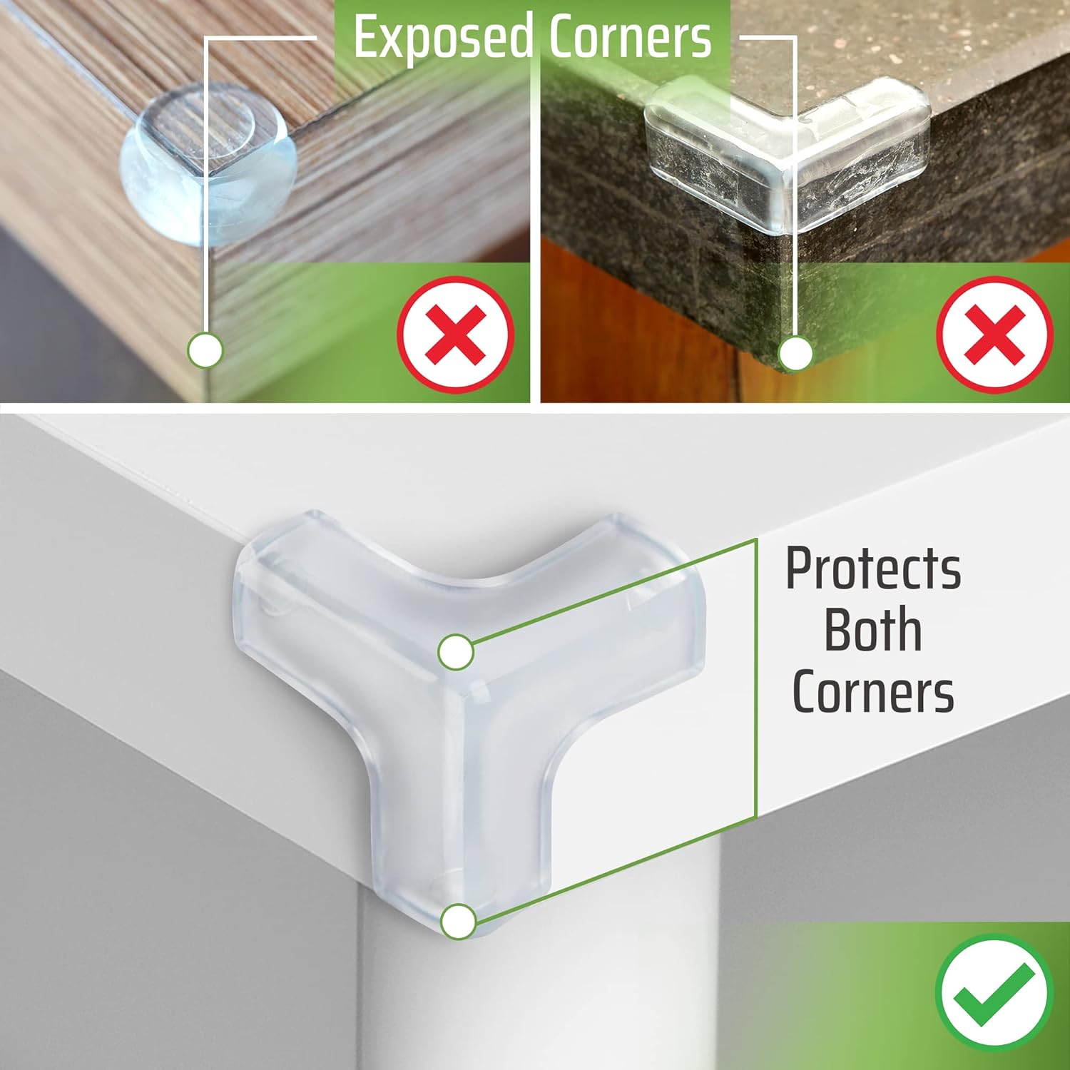 Clear Anti-collision Furniture Corner Protector, Transparent Soft Anti-collision Furniture Corner Protector, Universal Furniture Corner Protector for Home Office