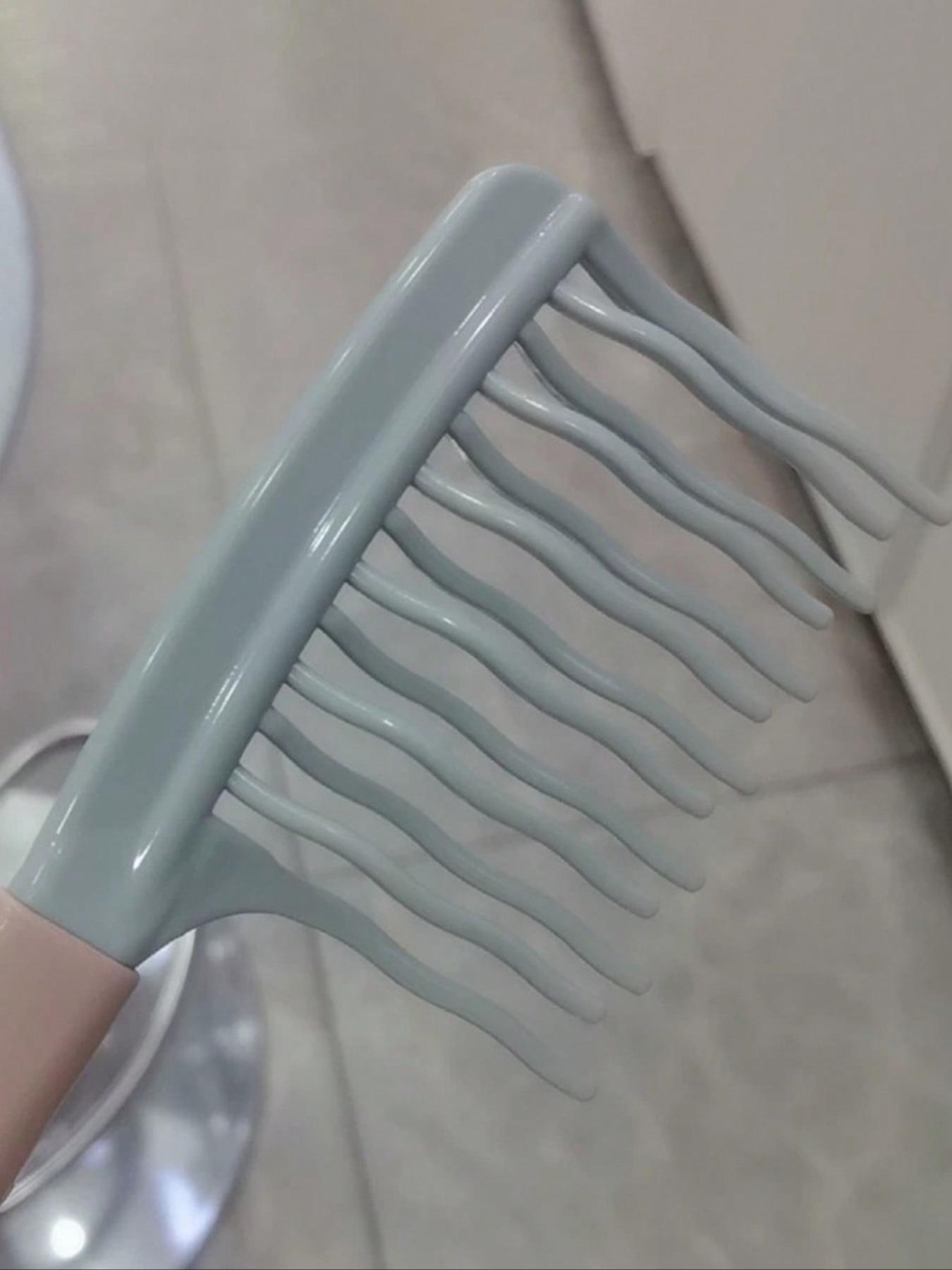 Dual Wide-Tooth Hair Combs Set, & Light Blue Color, Abs Handle, Curly Hair Management Tool, Home Massage Accessory, Hair Detangling Comb