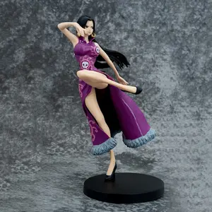 One Piece Lady Fight Boa Hancock Figure, Classic Battle Pose, High-Slit Dress, 21cm PVC Statue, Perfect for Fans