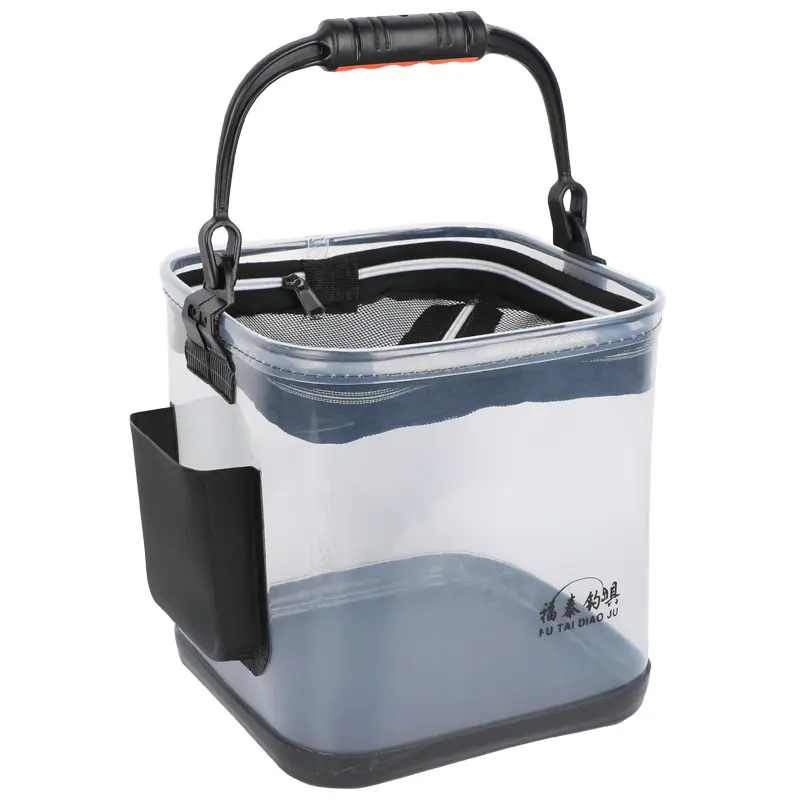 Fishing bucket waterproof fishing gear bag EVA bucket Luya stream folding transparent live fish bucket fish box fish bucket