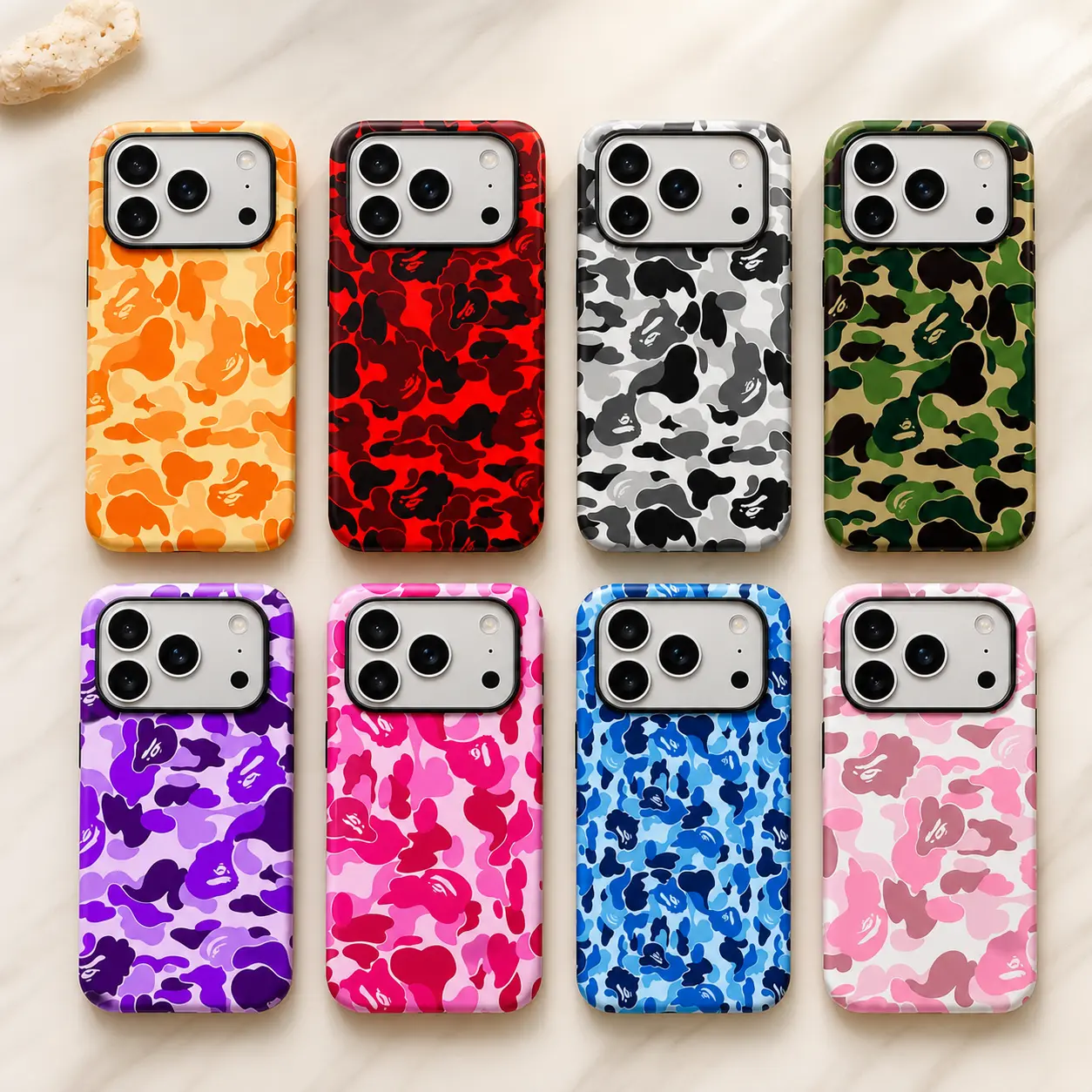 Protective Camo Streetwear Phone CaseSuitable for iPhone 17/16/15/14/13/12/11 ProMax/Plus Impact Resistant Hard Case with ImpactDispersion Technology & Flexible Rubber LinerGlossy Finish UV Protected 2-Piece Design-FLE,Pumpkin,Drink,Pattern,Note11Pro