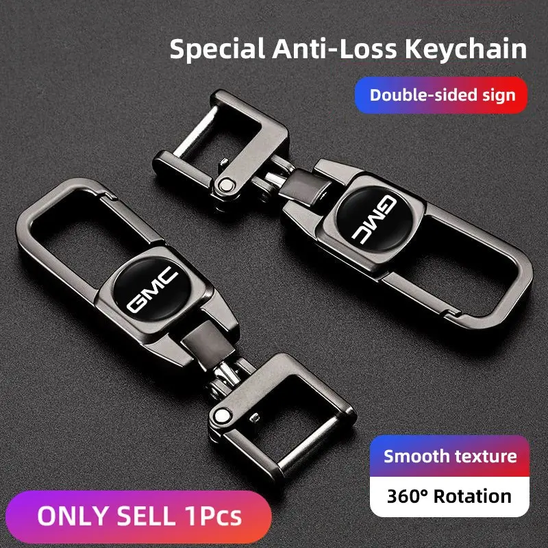 Stainless Steel Car Keychain 3D Decoration Keyring Accessories Metal Keychains For GMC Terrain Sierra Canyon Yukon Acadia Savana Denali AT4 Granite