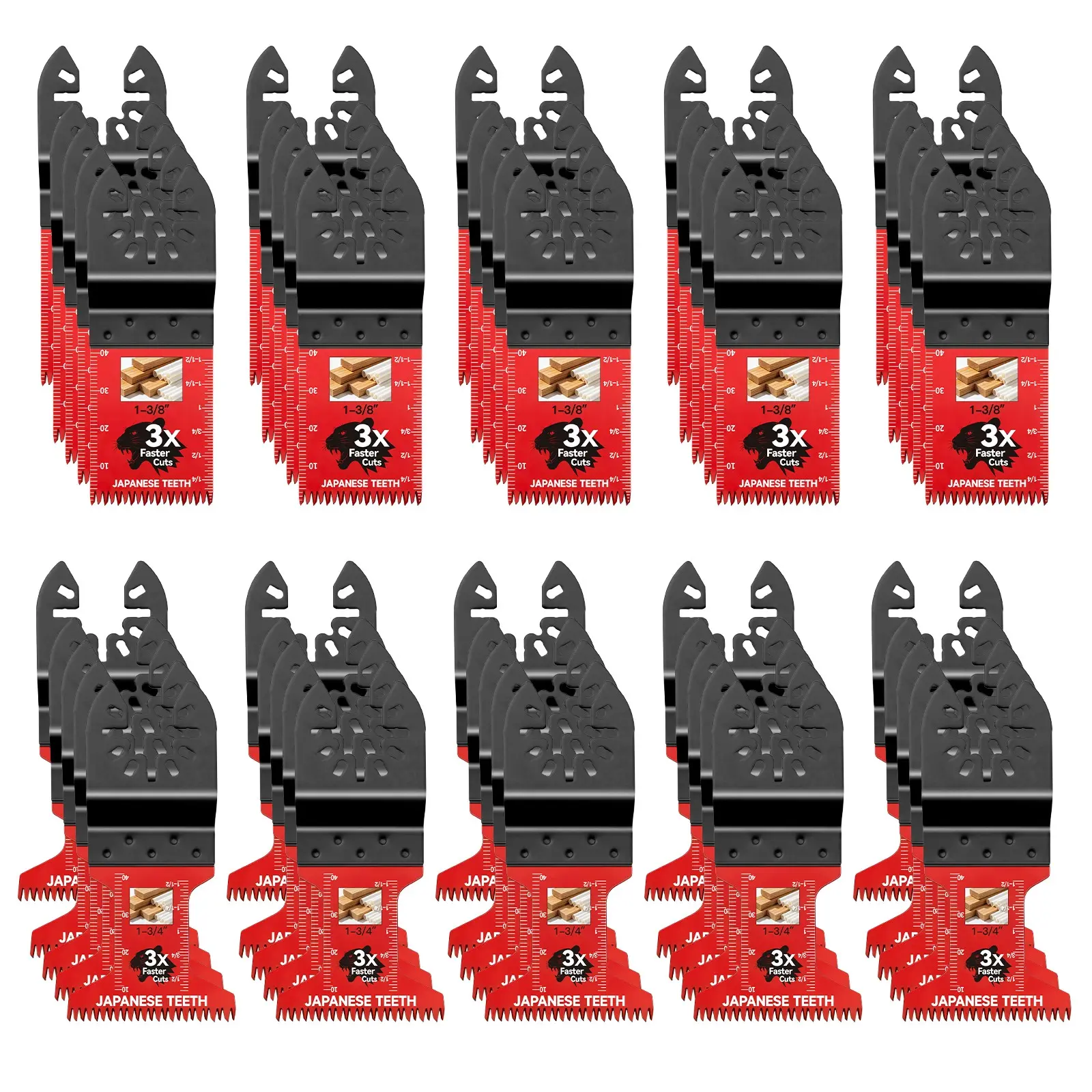 5/50 Pcs Oscillating Multi Tool Replacement Blades, Interchangeable Blades, Japanese Tooth Saw Blades for DIY Wood Cutting, Home Repair Tools