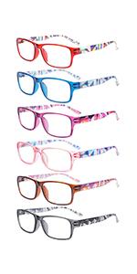 2 Pack Progressive Multifocus Reading Glasses Men and Women Computer Blue Light Blocking Anti Eyestrain Readers (Blue Brown, 1.75)