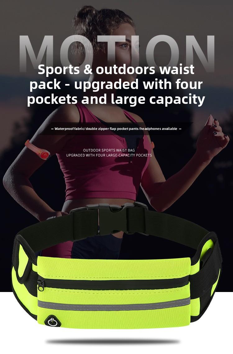 Creative sports and leisure fanny pack, waterproof and shockproof personal mobile phone bag, a kettle must be brought for outdoor riding and running