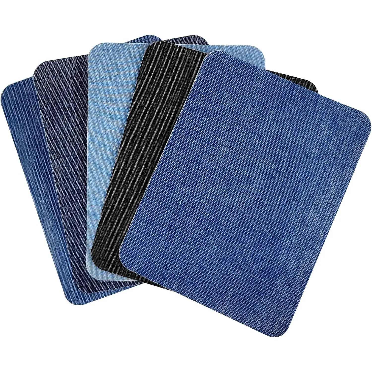 5 count Iron  Patches for Jeans 3.7 x 5 Inch 5 Colors Iron- Repair Patch Kit for Clothing Repair
