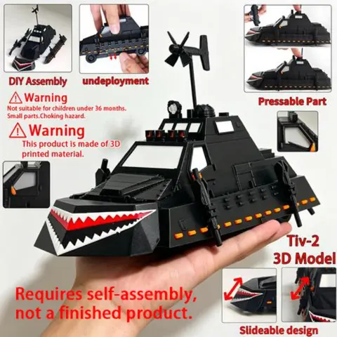 New 2026 Storm Chaser Display Collectible, 3D Printed Tiv-2 Deployable Tornado Intercept Vehicle Model, Desk Decor, Birthday Gift for Storm Fans, Slideable Design