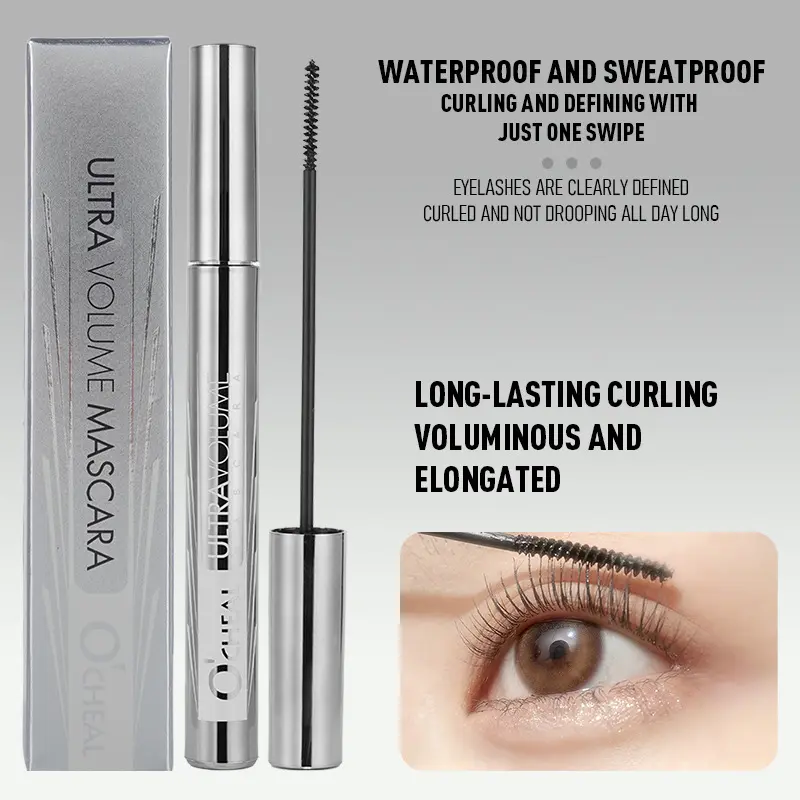 OCHEAL Cross-Border Thickening and Lengthening Mascara, Long-Lasting, Non-Smudging, Waterproof, Curling and Setting, with Small Fine Brush Head