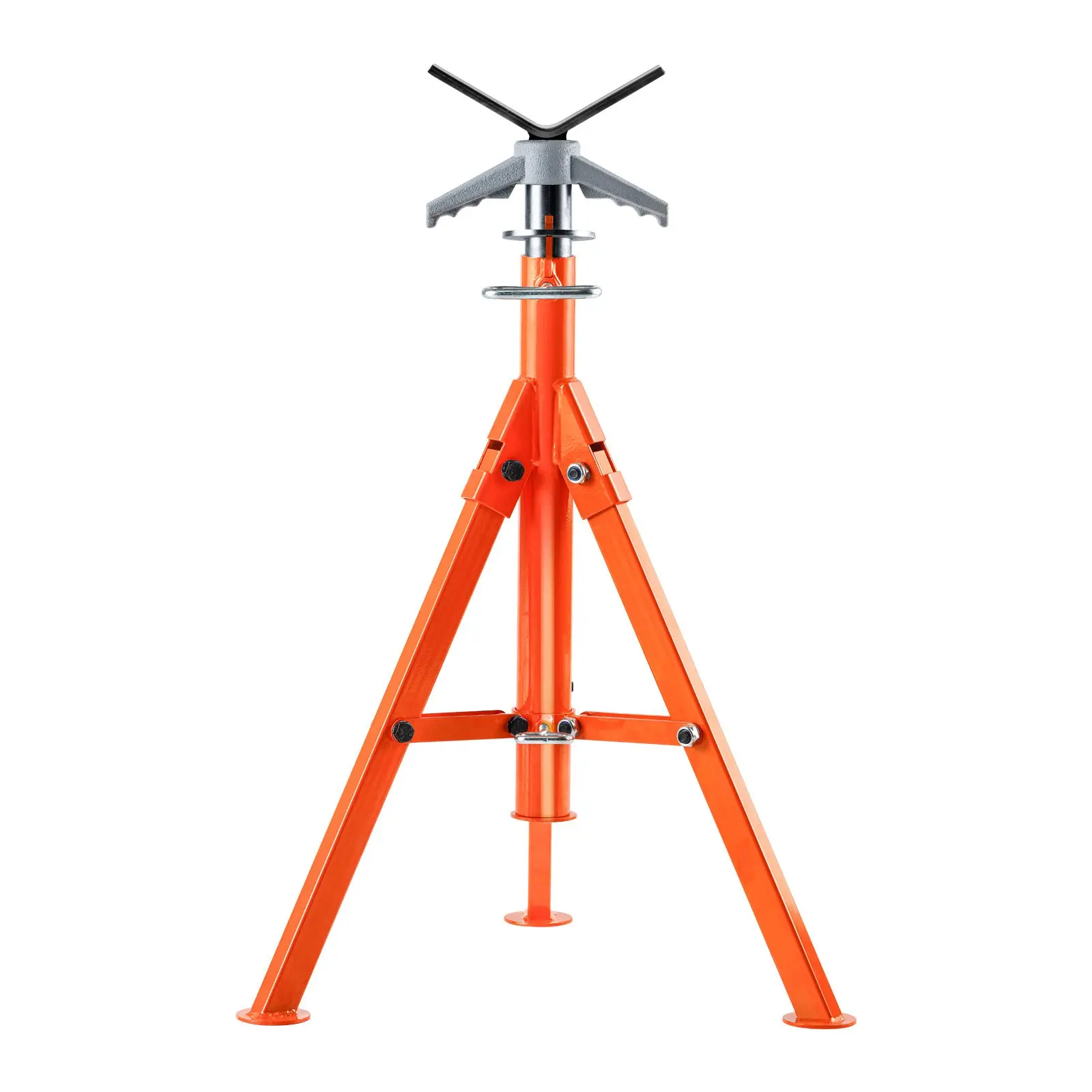 【DealsForYouDays】VEVOR Pipe Stand, 2500LBS Heavy Duty Pipe Stands, 27.2"-52" Height Adjustable V Head Pipe Stand, 45# Steel Folding Stand for 1/2-12 inches Pipes